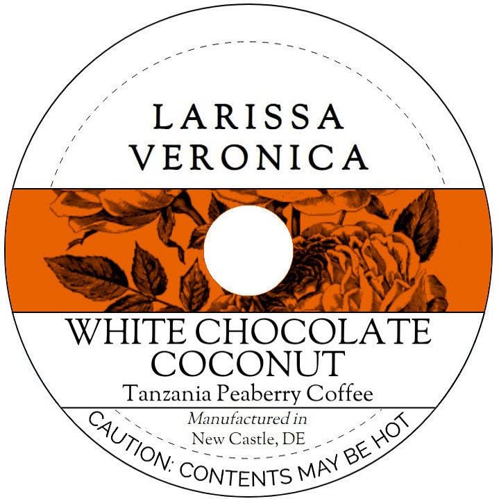 White Chocolate Coconut Tanzania Peaberry Coffee (Single Serve K-Cup Pods) (Gourmet, Naturally Flavored, Whole Coffee Beans) (12 pods, ZIN: 575681) - 2 Pack