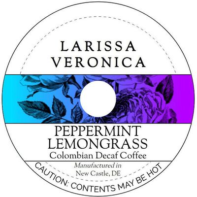 Peppermint Lemongrass Colombian Decaf Coffee (Single Serve K-Cup Pods) (Gourmet, Naturally Flavored, Whole Coffee Beans) (12 pods, ZIN: 574060) - 3 Pack