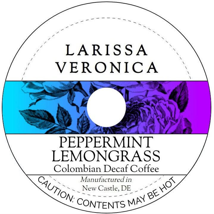 Peppermint Lemongrass Colombian Decaf Coffee (Single Serve K-Cup Pods) (Gourmet, Naturally Flavored, Whole Coffee Beans) (12 pods, ZIN: 574060) - 3 Pack