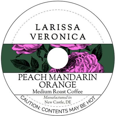 Peach Mandarin Orange Medium Roast Coffee (Single Serve K-Cup Pods) (Gourmet, Naturally Flavored, Whole Coffee Beans) (12 pods, ZIN: 576984)