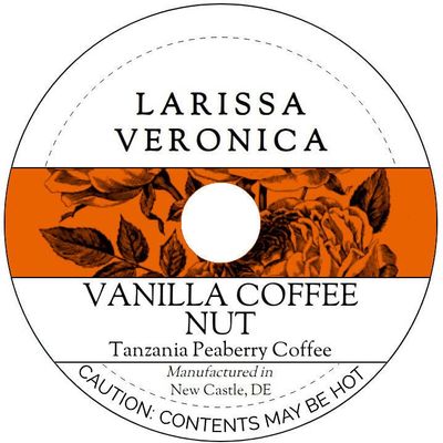 Vanilla Coffee Nut Tanzania Peaberry Coffee (Single Serve K-Cup Pods) (Gourmet, Naturally Flavored, Whole Coffee Beans) (12 pods, ZIN: 577041) - 3 Pack