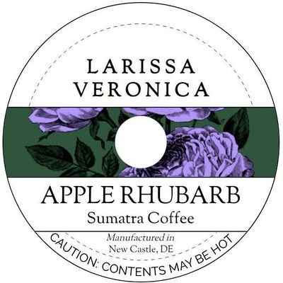 Apple Rhubarb Sumatra Coffee (Single Serve K-Cup Pods) (Gourmet, Naturally Flavored, Whole Coffee Beans) (12 pods, ZIN: 576621) - 2 Pack