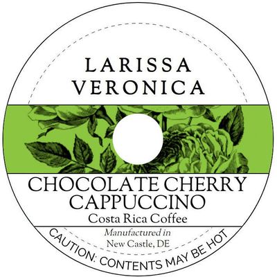 Chocolate Cherry Cappuccino Costa Rica Coffee (Single Serve K-Cup Pods) (Gourmet, Naturally Flavored, Whole Coffee Beans) (12 pods, ZIN: 578207)