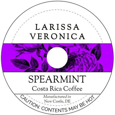 Spearmint Costa Rica Coffee (Single Serve K-Cup Pods) (Gourmet, Naturally Flavored, Whole Coffee Beans) (12 pods, ZIN: 574607)