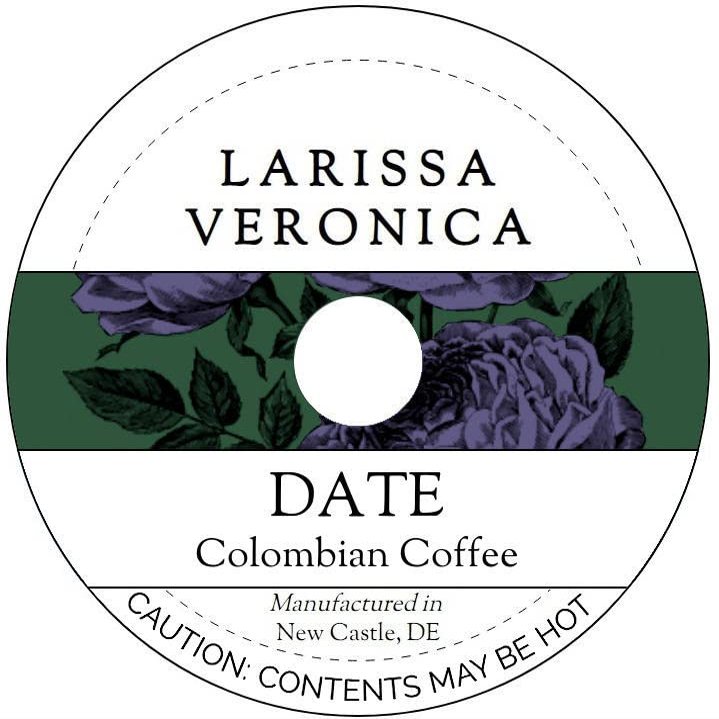 Date Colombian Coffee (Single Serve K-Cup Pods) (Gourmet, Naturally Flavored, Whole Coffee Beans) (12 pods, ZIN: 572523) - 2 Pack
