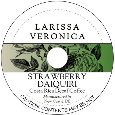 Strawberry Daiquiri Costa Rica Decaf Coffee (Single Serve K-Cup Pods) (Gourmet, Naturally Flavored, Whole Coffee Beans) (12 pods, ZIN: 574672) - 2 Pack