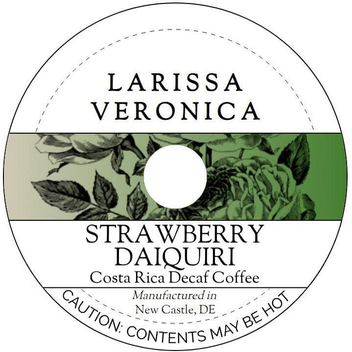 Strawberry Daiquiri Costa Rica Decaf Coffee (Single Serve K-Cup Pods) (Gourmet, Naturally Flavored, Whole Coffee Beans) (12 pods, ZIN: 574672) - 2 Pack
