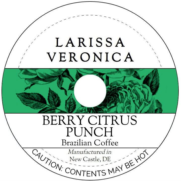 Berry Citrus Punch Brazilian Coffee (Single Serve K-Cup Pods) (Gourmet, Naturally Flavored, Whole Coffee Beans) (12 pods, ZIN: 578322) - 2 Pack