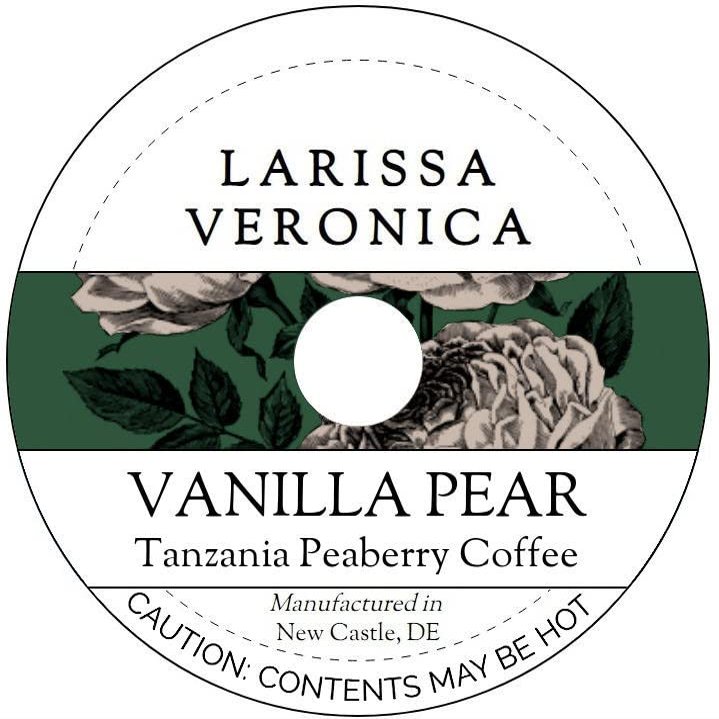 Vanilla Pear Tanzania Peaberry Coffee (Single Serve K-Cup Pods) (Gourmet, Naturally Flavored, Whole Coffee Beans) (12 pods, ZIN: 575409)