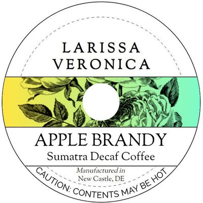Apple Brandy Sumatra Decaf Coffee (Single Serve K-Cup Pods) (Gourmet, Naturally Flavored, Whole Coffee Beans) (12 pods, ZIN: 575198)