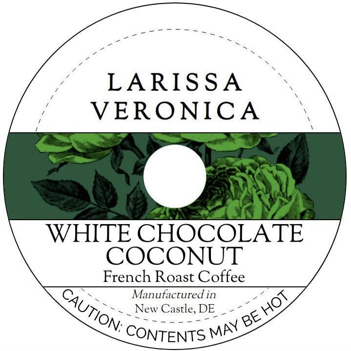 White Chocolate Coconut French Roast Coffee (Single Serve K-Cup Pods) (Gourmet, Naturally Flavored, Whole Coffee Beans) (12 pods, ZIN: 575671)