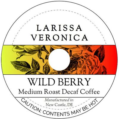 Wild Berry Medium Roast Decaf Coffee (Single Serve K-Cup Pods) (Gourmet, Naturally Flavored, Whole Coffee Beans) (12 pods, ZIN: 575081)