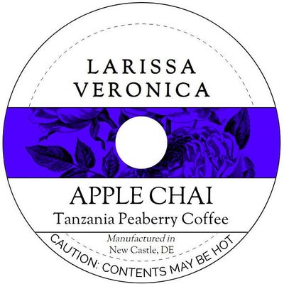 Apple Chai Tanzania Peaberry Coffee (Single Serve K-Cup Pods) (Gourmet, Naturally Flavored, Whole Coffee Beans) (12 pods, ZIN: 578353) - 3 Pack