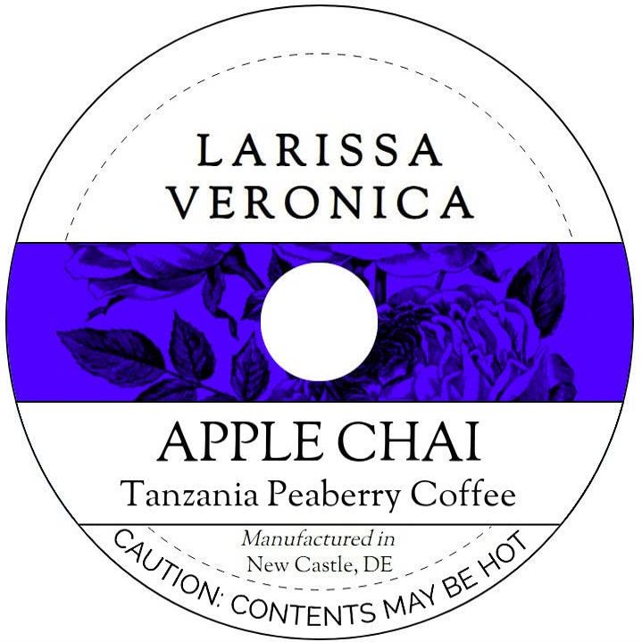 Apple Chai Tanzania Peaberry Coffee (Single Serve K-Cup Pods) (Gourmet, Naturally Flavored, Whole Coffee Beans) (12 pods, ZIN: 578353) - 3 Pack