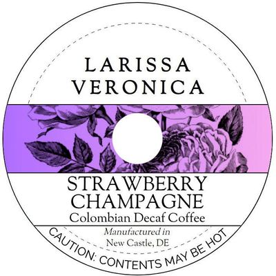 Strawberry Champagne Colombian Decaf Coffee (Single Serve K-Cup Pods) (Gourmet, Naturally Flavored, Whole Coffee Beans) (12 pods, ZIN: 576380) - 2 Pack