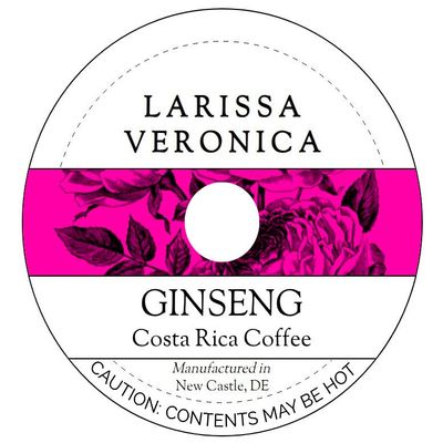 Ginseng Costa Rica Coffee (Single Serve K-Cup Pods) (Gourmet, Naturally Flavored, Whole Coffee Beans) (12 pods, ZIN: 572863)