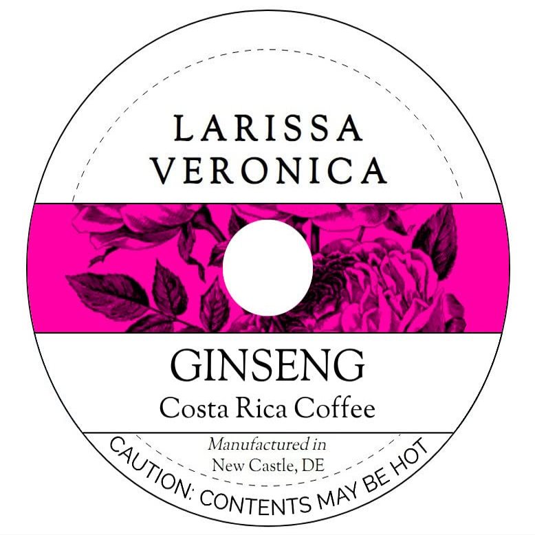 Ginseng Costa Rica Coffee (Single Serve K-Cup Pods) (Gourmet, Naturally Flavored, Whole Coffee Beans) (12 pods, ZIN: 572863)
