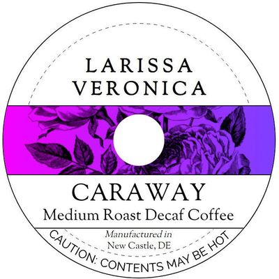 Caraway Medium Roast Decaf Coffee (Single Serve K-Cup Pods) (Gourmet, Naturally Flavored, Whole Coffee Beans) (12 pods, ZIN: 571753) - 2 Pack