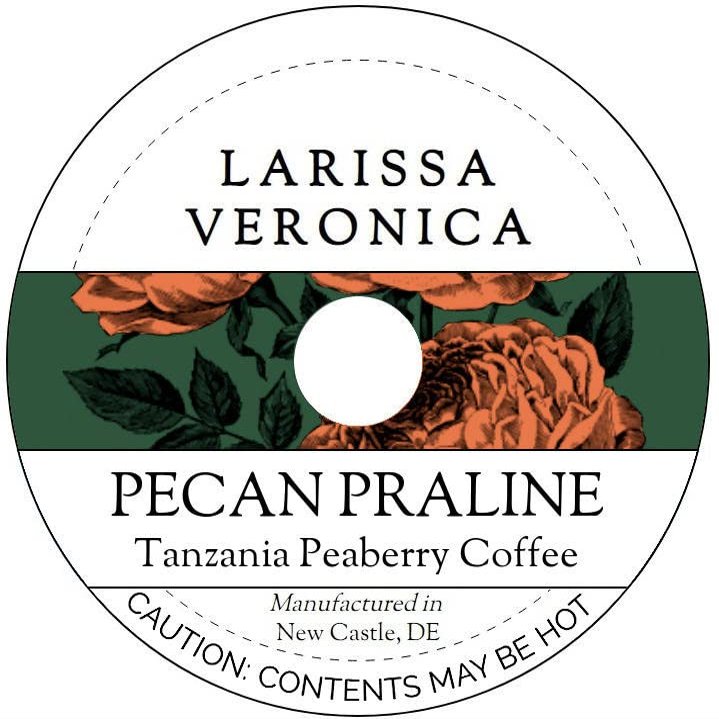 Pecan Praline Tanzania Peaberry Coffee (Single Serve K-Cup Pods) (Gourmet, Naturally Flavored, Whole Coffee Beans) (12 pods, ZIN: 574033)