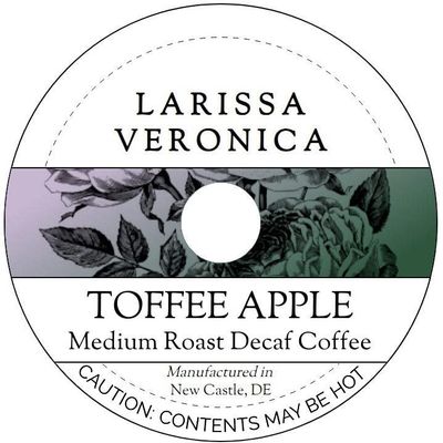 Toffee Apple Medium Roast Decaf Coffee (Single Serve K-Cup Pods) (Gourmet, Naturally Flavored, Whole Coffee Beans) (12 pods, ZIN: 576825)