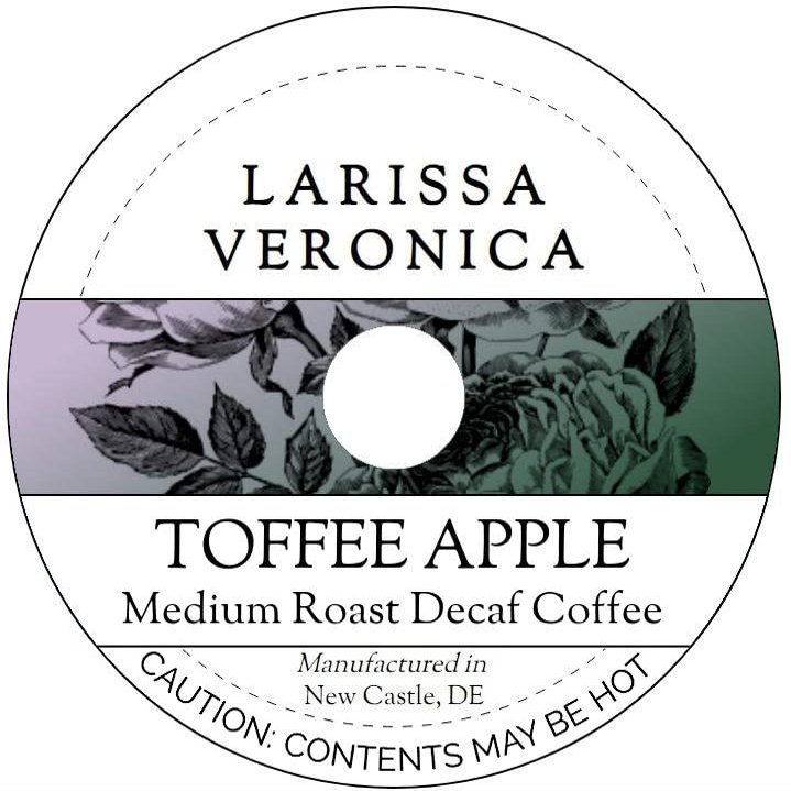 Toffee Apple Medium Roast Decaf Coffee (Single Serve K-Cup Pods) (Gourmet, Naturally Flavored, Whole Coffee Beans) (12 pods, ZIN: 576825)