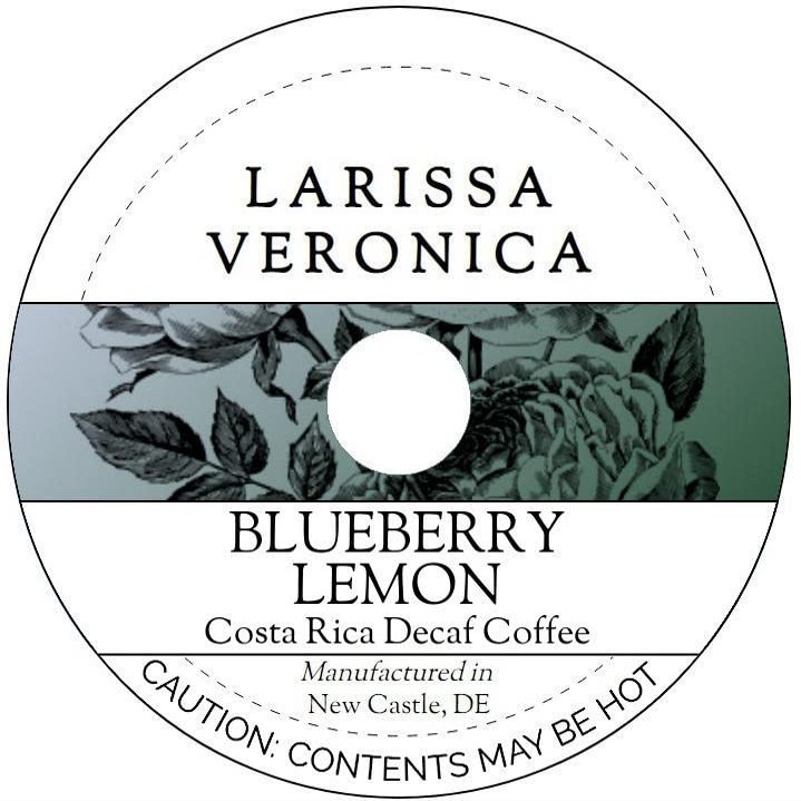 Blueberry Lemon Costa Rica Decaf Coffee (Single Serve K-Cup Pods) (Gourmet, Naturally Flavored, Whole Coffee Beans) (12 pods, ZIN: 575984)