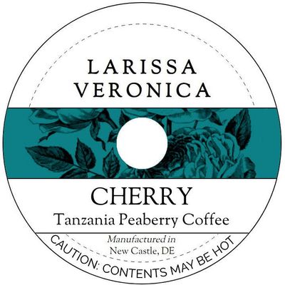 Cherry Tanzania Peaberry Coffee (Single Serve K-Cup Pods) (Gourmet, Naturally Flavored, Whole Coffee Beans) (12 pods, ZIN: 571937) - 2 Pack
