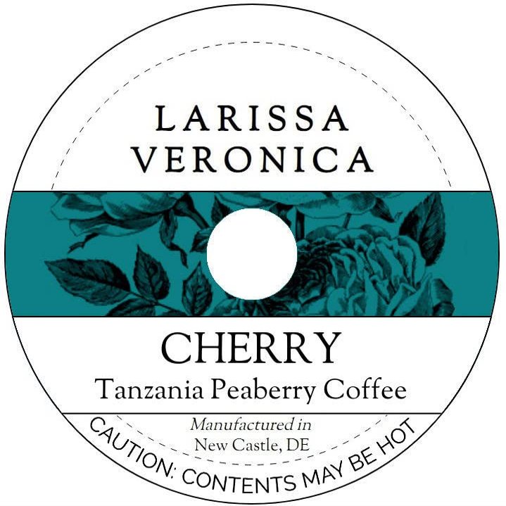 Cherry Tanzania Peaberry Coffee (Single Serve K-Cup Pods) (Gourmet, Naturally Flavored, Whole Coffee Beans) (12 pods, ZIN: 571937) - 2 Pack