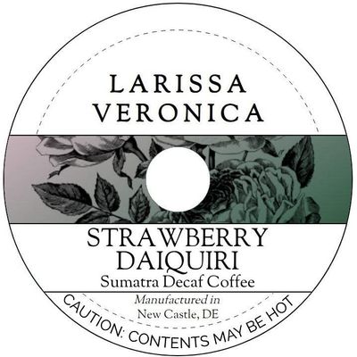Strawberry Daiquiri Sumatra Decaf Coffee (Single Serve K-Cup Pods) (Gourmet, Naturally Flavored, Whole Coffee Beans) (12 pods, ZIN: 574670)