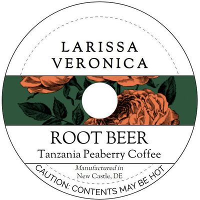 Root Beer Tanzania Peaberry Coffee (Single Serve K-Cup Pods) (Gourmet, Naturally Flavored, Whole Coffee Beans) (12 pods, ZIN: 574417)