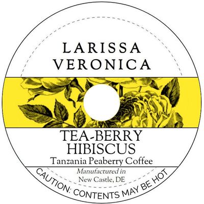 Tea-Berry Hibiscus Tanzania Peaberry Coffee (Single Serve K-Cup Pods) (Gourmet, Naturally Flavored, Whole Coffee Beans) (12 pods, ZIN: 575953) - 2 Pack