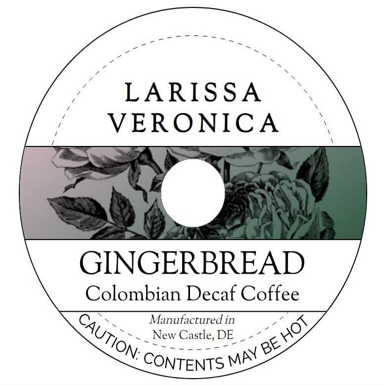 Gingerbread Colombian Decaf Coffee (Single Serve K-Cup Pods) (Gourmet, Naturally Flavored, Whole Coffee Beans) (12 pods, ZIN: 572844) - 3 Pack