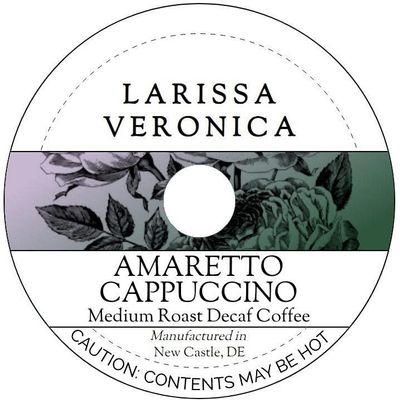 Amaretto Cappuccino Medium Roast Decaf Coffee (Single Serve K-Cup Pods) (Gourmet, Naturally Flavored, Whole Coffee Beans) (12 pods, ZIN: 571113) - 3 Pack