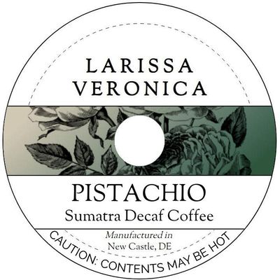 Pistachio Sumatra Decaf Coffee (Single Serve K-Cup Pods) (Gourmet, Naturally Flavored, Whole Coffee Beans) (12 pods, ZIN: 574174)