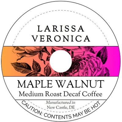 Maple Walnut Medium Roast Decaf Coffee (Single Serve K-Cup Pods) (Gourmet, Naturally Flavored, Whole Coffee Beans) (12 pods, ZIN: 575257) - 2 Pack
