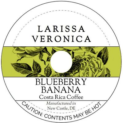 Blueberry Banana Costa Rica Coffee (Single Serve K-Cup Pods) (Gourmet, Naturally Flavored, Whole Coffee Beans) (12 pods, ZIN: 576191)