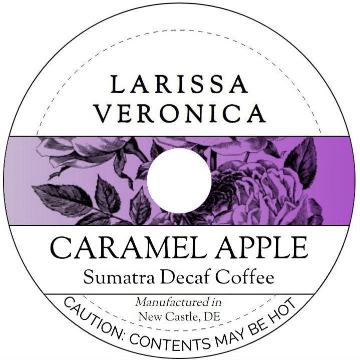 Caramel Apple Sumatra Decaf Coffee (Single Serve K-Cup Pods) (Gourmet, Naturally Flavored, Whole Coffee Beans) (12 pods, ZIN: 576846)