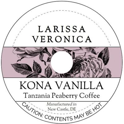 Kona Vanilla Tanzania Peaberry Coffee (Single Serve K-Cup Pods) (Gourmet, Naturally Flavored, Whole Coffee Beans) (12 pods, ZIN: 576657)