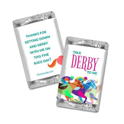 75ct Personalized Kentucky Horse Derby Candy Party Favors Custom Miniatures Chocolate (75 Pack) - Candy Included