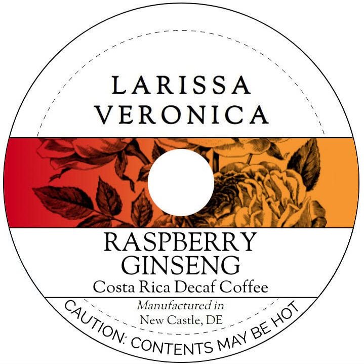 Raspberry Ginseng Costa Rica Decaf Coffee (Single Serve K-Cup Pods) (Gourmet, Naturally Flavored, Whole Coffee Beans) (12 pods, ZIN: 577696)
