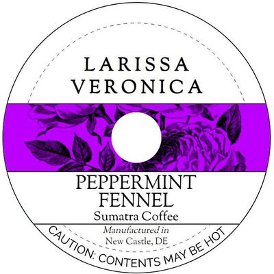 Peppermint Fennel Sumatra Coffee (Single Serve K-Cup Pods) (Gourmet, Naturally Flavored, Whole Coffee Beans) (12 pods, ZIN: 577613) - 2 Pack