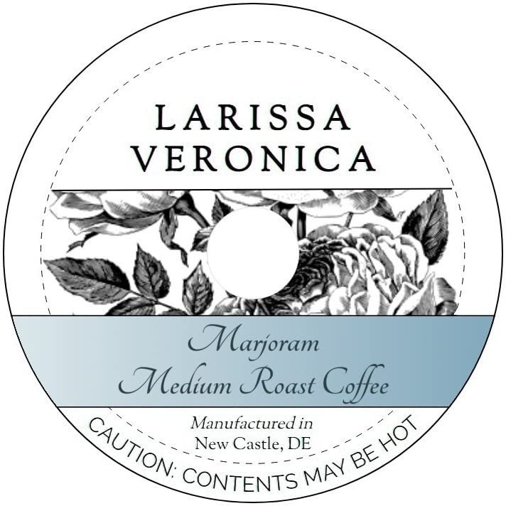 Marjoram Medium Roast Coffee (Single Serve K-Cup Pods) (Gourmet, Naturally Flavored, Whole Coffee Beans) (12 pods, ZIN: 573576)
