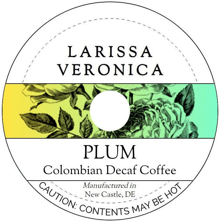 Plum Colombian Decaf Coffee (Single Serve K-Cup Pods) (Gourmet, Naturally Flavored, Whole Coffee Beans) (12 pods, ZIN: 574204) - 3 Pack
