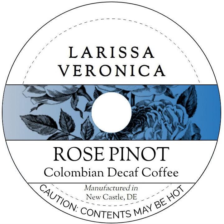 Rose Pinot Colombian Decaf Coffee (Single Serve K-Cup Pods) (Gourmet, Naturally Flavored, Whole Coffee Beans) (12 pods, ZIN: 577852)