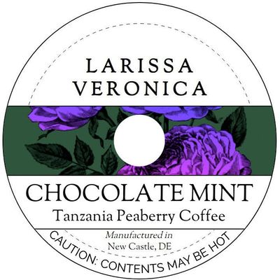 Chocolate Mint Tanzania Peaberry Coffee (Single Serve K-Cup Pods) (Gourmet, Naturally Flavored, Whole Coffee Beans) (12 pods, ZIN: 572065)