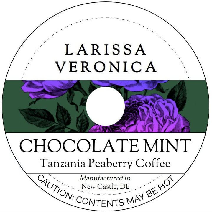 Chocolate Mint Tanzania Peaberry Coffee (Single Serve K-Cup Pods) (Gourmet, Naturally Flavored, Whole Coffee Beans) (12 pods, ZIN: 572065)