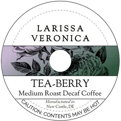 Tea-Berry Medium Roast Decaf Coffee (Single Serve K-Cup Pods) (Gourmet, Naturally Flavored, Whole Coffee Beans) (12 pods, ZIN: 574825)