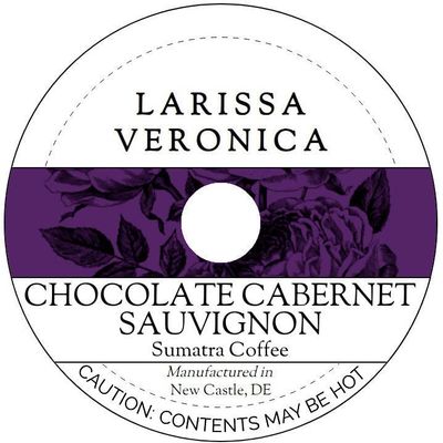 Chocolate Cabernet Sauvignon Sumatra Coffee (Single Serve K-Cup Pods) (Gourmet, Naturally Flavored, Whole Coffee Beans) (12 pods, ZIN: 578077)