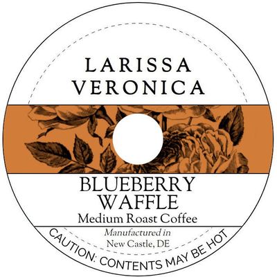 Blueberry Waffle Medium Roast Coffee (Single Serve K-Cup Pods) (Gourmet, Naturally Flavored, Whole Coffee Beans) (12 pods, ZIN: 577976)