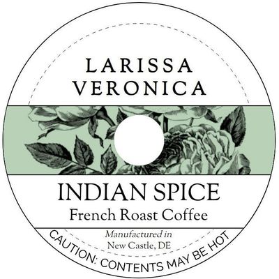 Indian Spice French Roast Coffee (Single Serve K-Cup Pods) (Gourmet, Naturally Flavored, Whole Coffee Beans) (12 pods, ZIN: 578279)